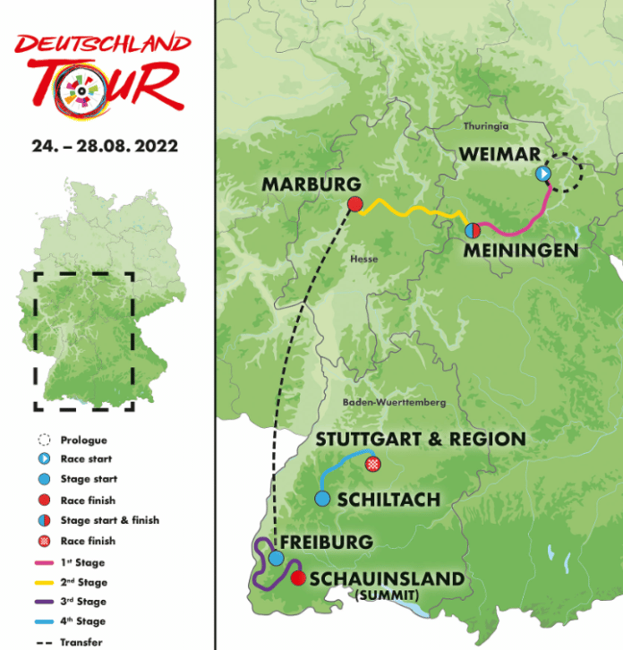 Le parcours complet du Tour d'Allemagne 2022