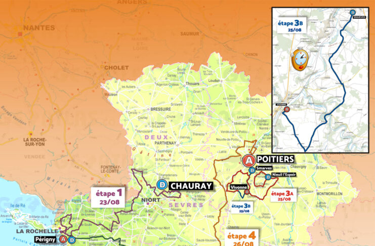 Le parcours du Tour Poitou - Charentes 2022