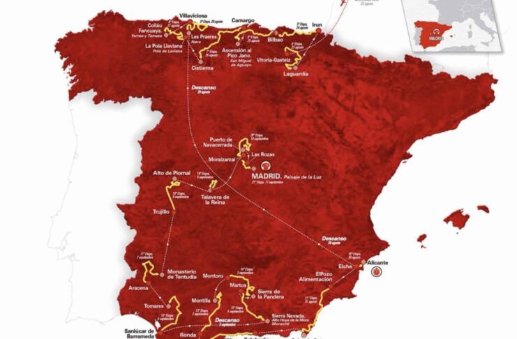 Le parcours complet des 21 étapes de la Vuelta 2022