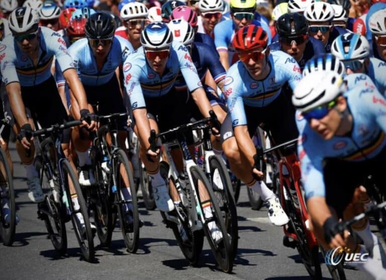 Remco Evenepoel et Wout van Aert aux championnats du monde de Wollongong 2022
