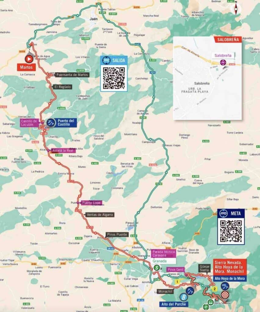 Parcours et carte de la 15e étape de la Vuelta 2022