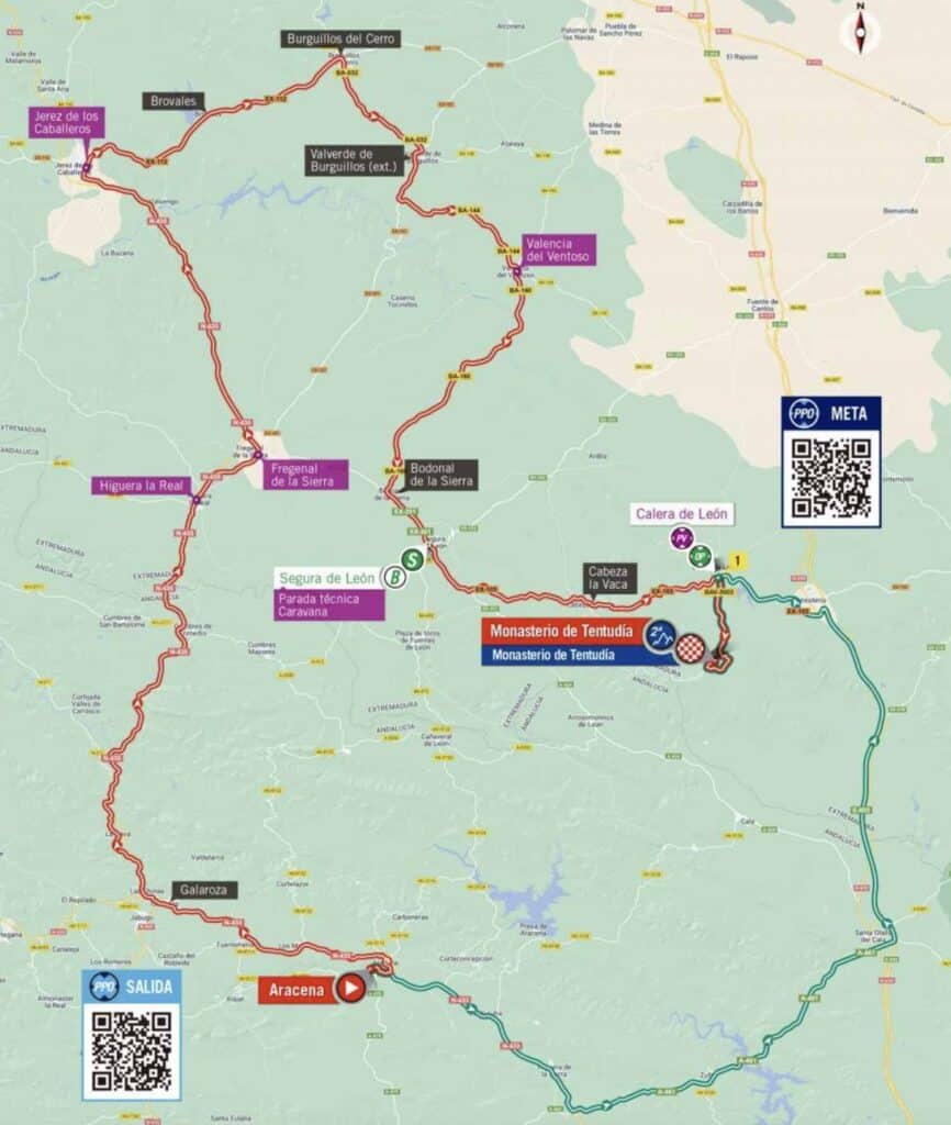 Carte du parcours de la 17e étape de la Vuelta 2022
