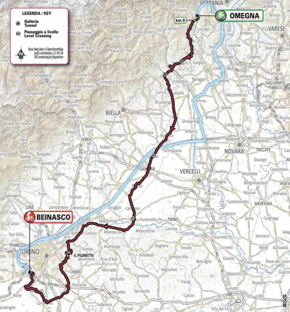 Gran Piemonte 2022 carte du parcours