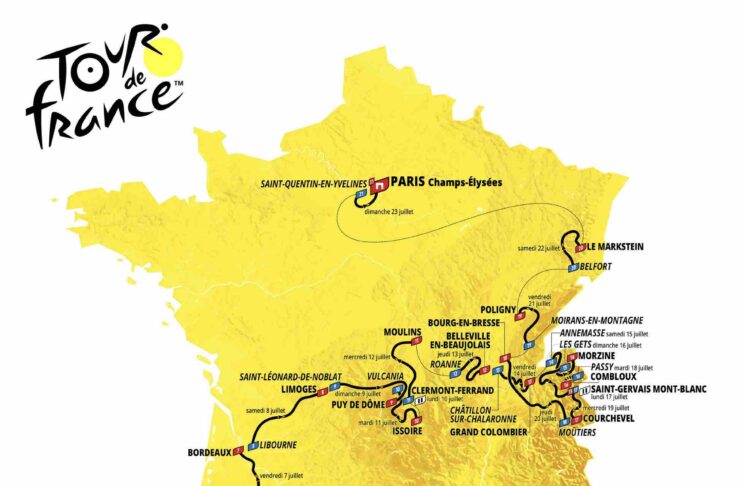 Tour de France Hommes le parcours 2023 HD
