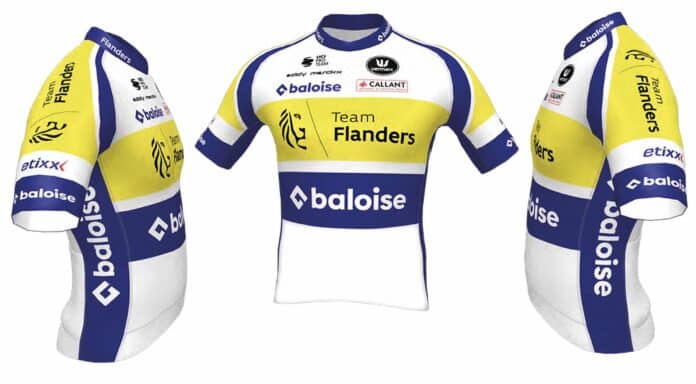 Le maillot 2023 de la Team Flanders - Baloise