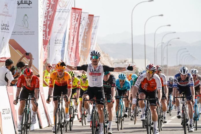 Diego Ulissi s'adjuge la 4e étape du Tour d'Oman devant Axel Zingle