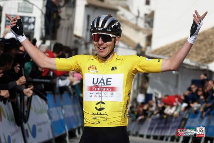 Tadej Pogacar empoche un troisième succès d'étape au Tour d'Andalousie
