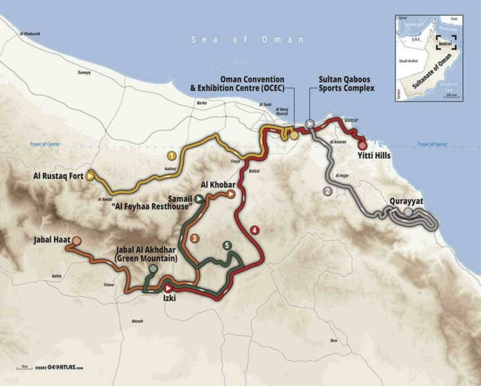 Tour d'Oman 2023 parcours complet et favoris