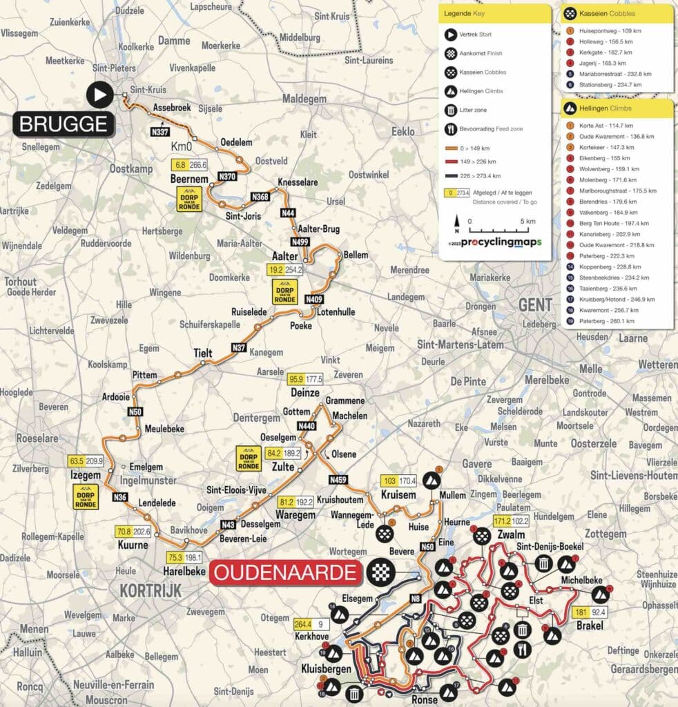 Tour des Flandres 2023 Parcours, engagés, classement