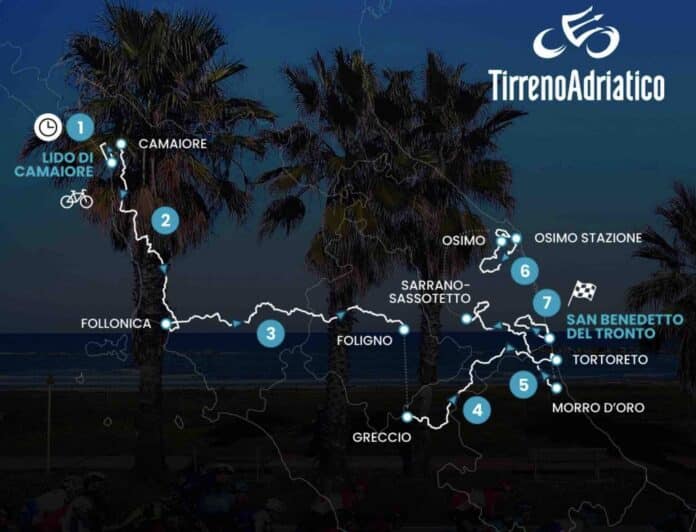 Tirreno Adriatico 2023 parcours et favoris
