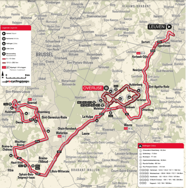 La Flèche Brabançonne 2023 : Parcours et favoris