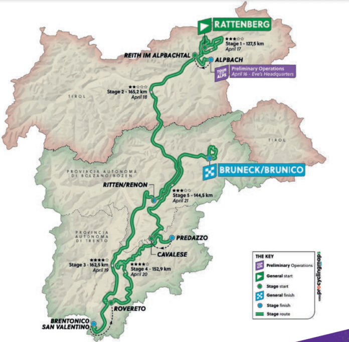Tour des Alpes 2023 : Parcours et favoris