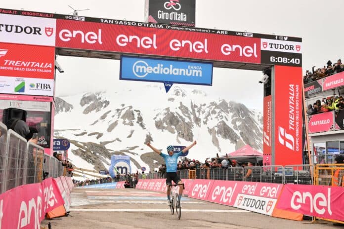 Davide Bais vainqueur surprise sur le Giro 2023, les favoris se neutralisent