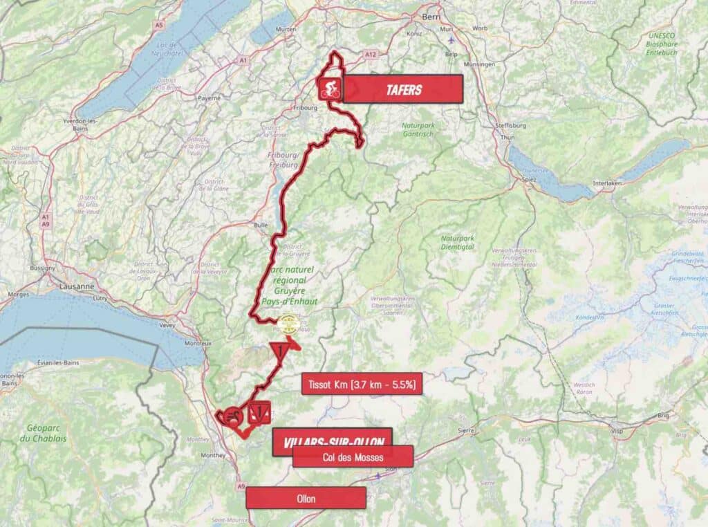 Tour de Suisse 2023, étape 3 Profil et parcours détaillés