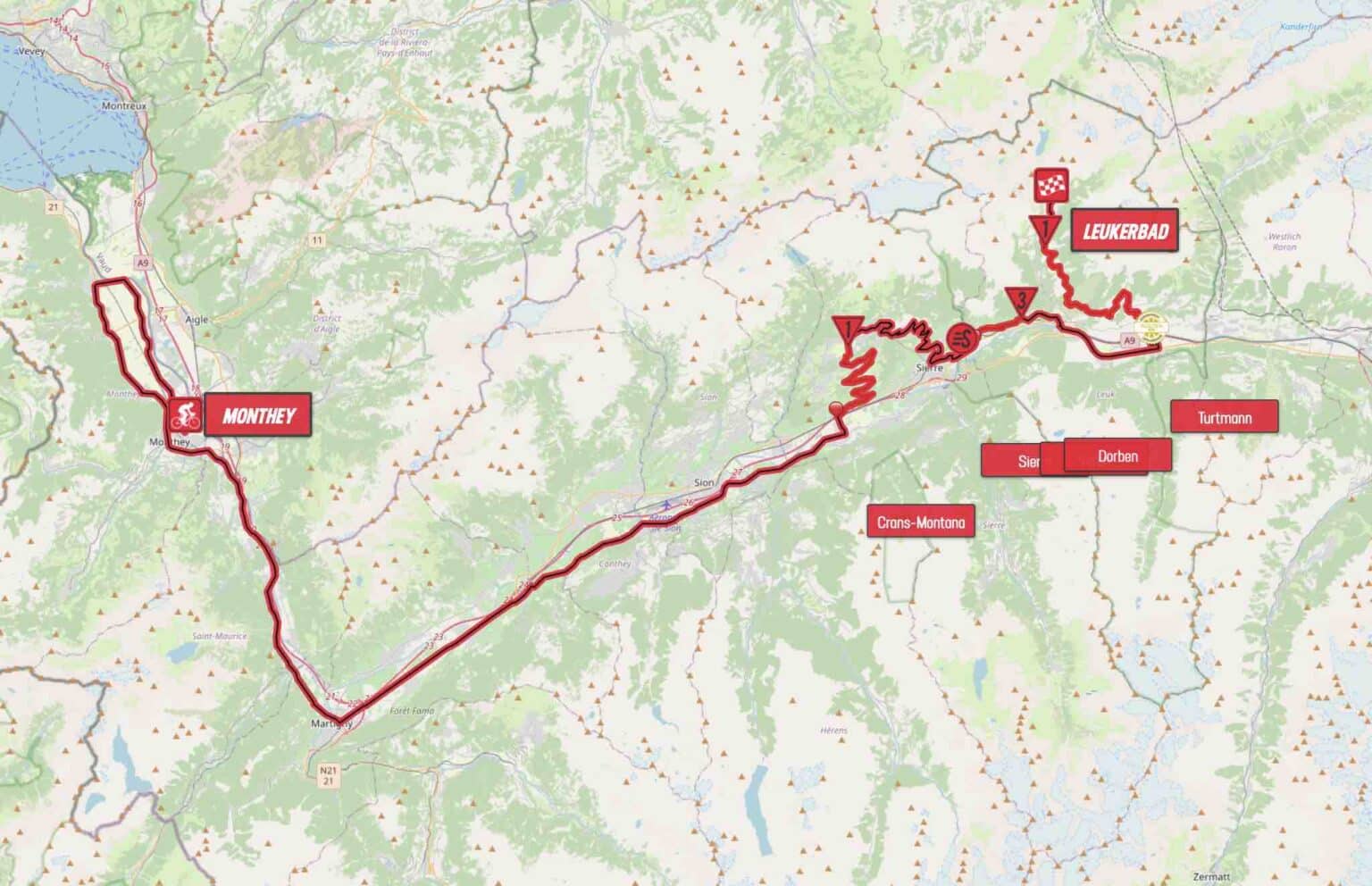 route der tour de suisse 2023