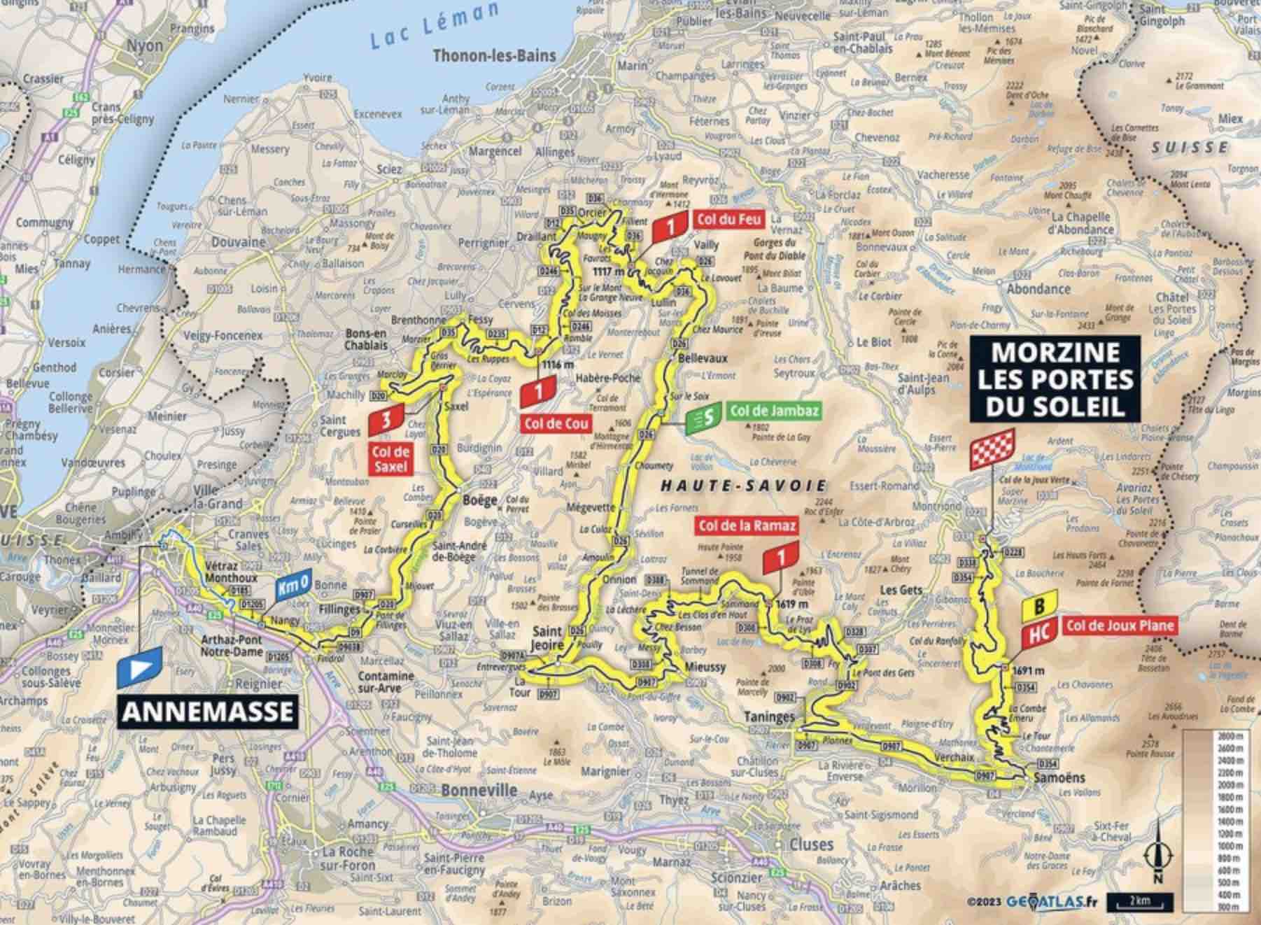 Tour de France 2023, étape 14 Profil et parcours détaillés