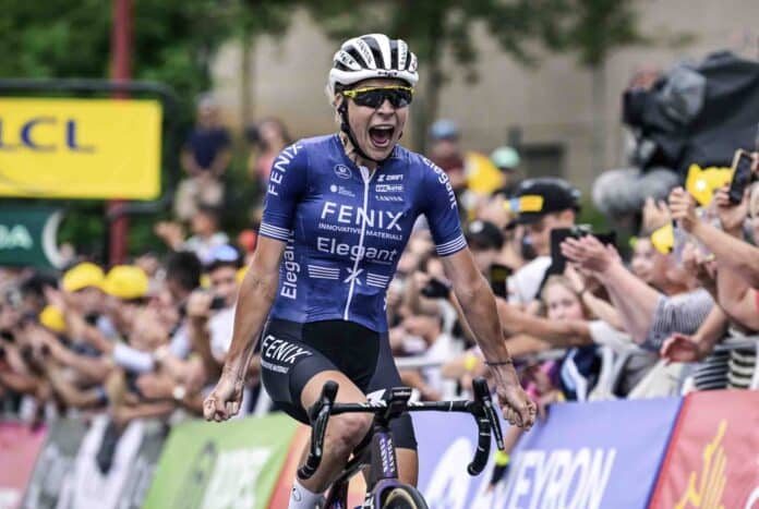 Tour de France 2023 étape 4 Première victoire professionnelle pour Yara Kastelijn à Rodez