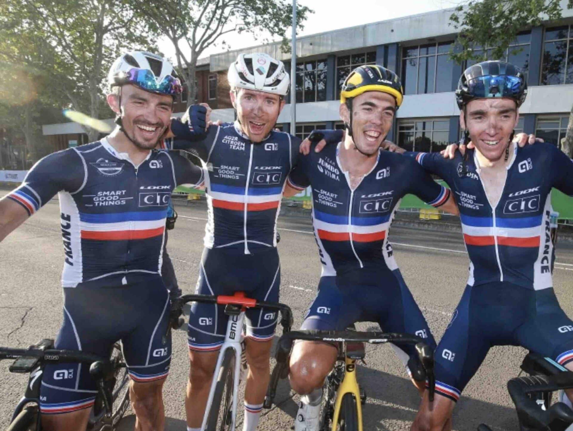 Paris 2024 L'équipe de France avec 4 coureurs sur la course en ligne