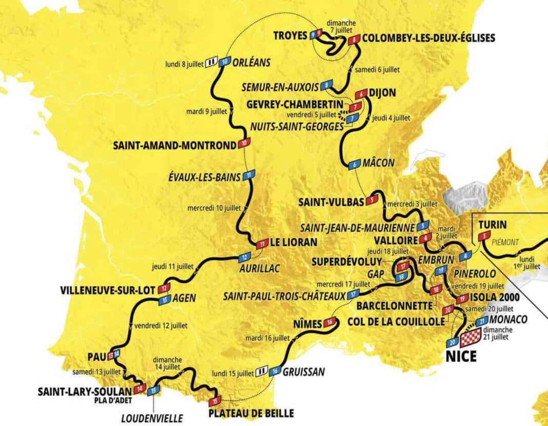 Tour de France 2024 Parcours détaillé