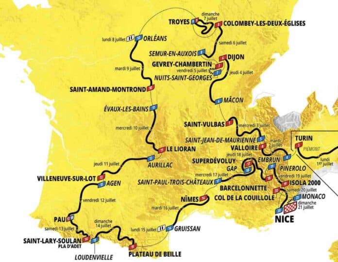 Tour de France 2023 parcours détaillé