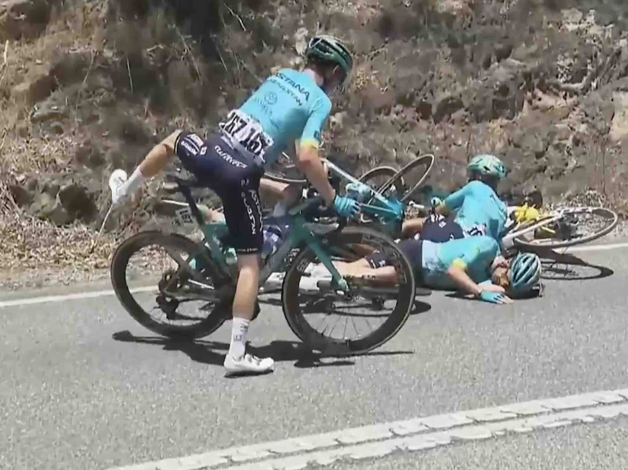 Tour Down Under Trois coureurs Astana Qazaqstan ont chuté