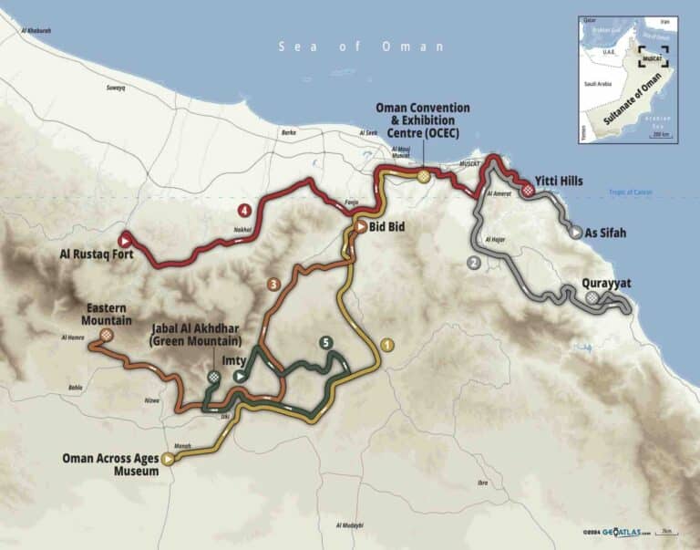 Tour of Oman 2024 : Parcours détaillé