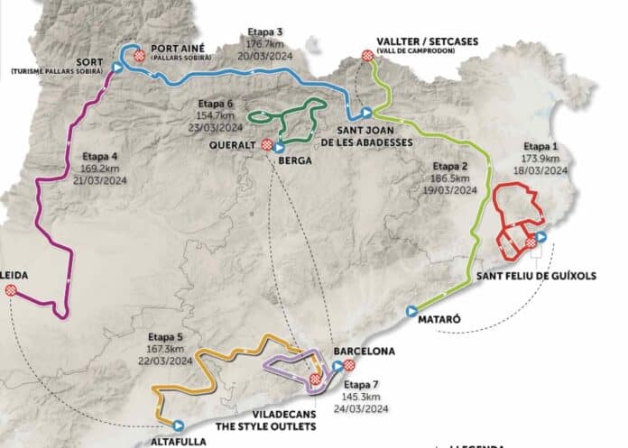 Tour de Catalogne 2024 parcours détaillé