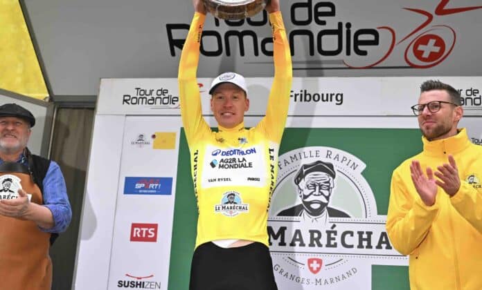 Tour de Romandie Dorian Godon le maillot jaune c'est du bonus