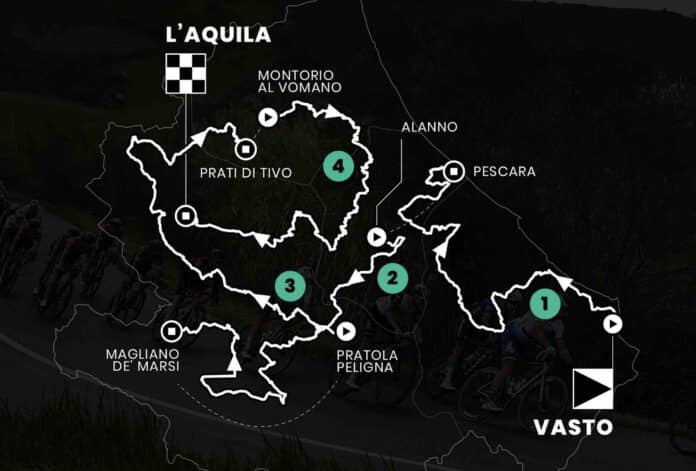 Tour des Abruzzes 2024 parcours détaillé
