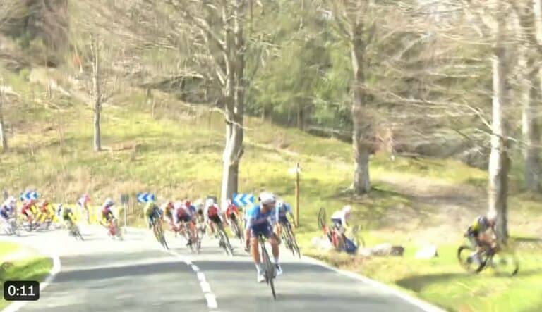 Tour du Pays-Basque, étape 4 : Vidéo de la chute collective