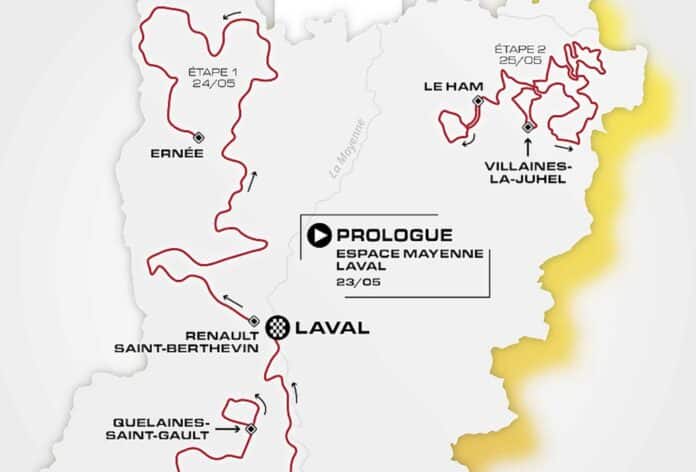 Boucles de la Mayenne 2024 parcours complet avec les profils