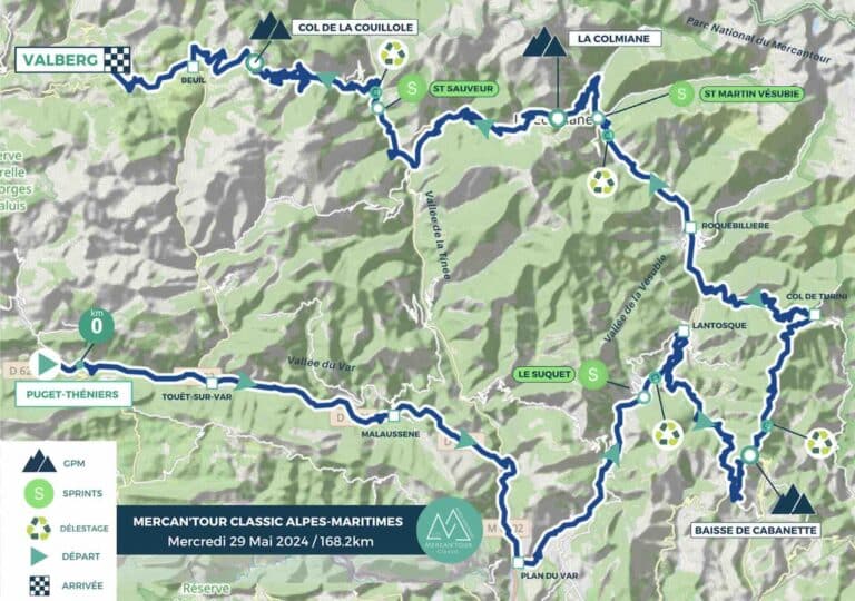 Mercan’Tour Classic Alpes Maritimes 2024 : Parcours détaillé