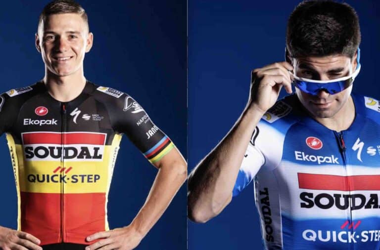 Remco Evenepoel et Mikel Landa au départ du Critérium du Dauphiné