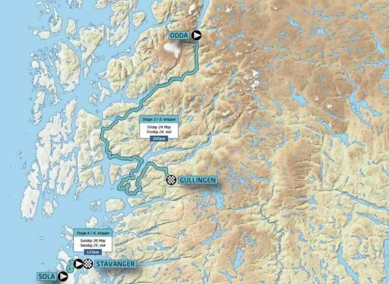 Tour de Norvège 2024 : Parcours complet avec les profils de chaque étape