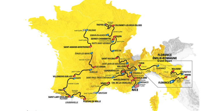 Quelles sont les villes traversées par le Tour de France 2024