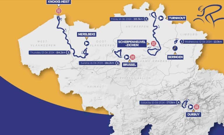 Tour de Belgique 2024 : Parcours détaillé
