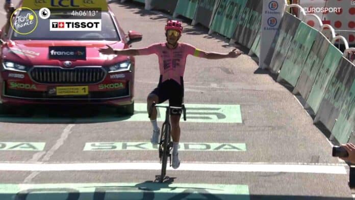 tour de france 2024 richard carapaz remporte la 17e etape en solitaire