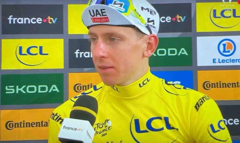 Tour de France, Tadej Pogacar : « Evenepoel n’est pas champion du monde pour rien »
