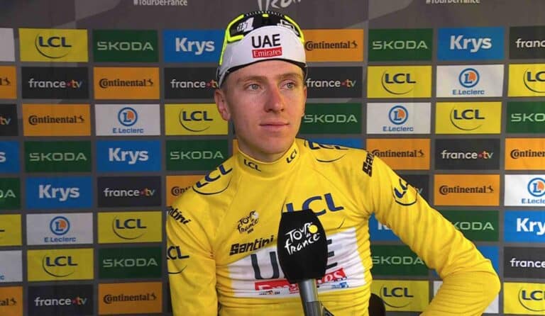 Tour de France, Tadej Pogacar : « quelqu’un m’a percuté »