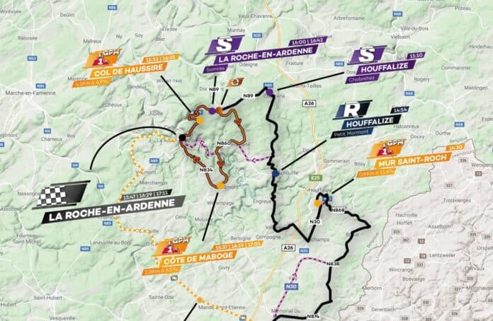 tour de wallonie parcours profil et favoris