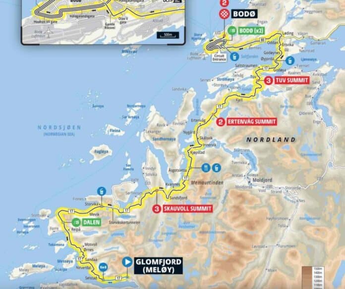 arctic race of norway 2024 etape 4 parcours profil favoris et tv