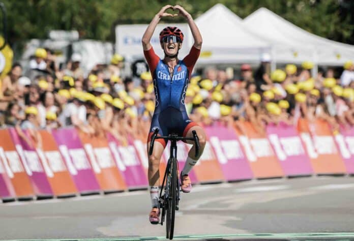 Cedrine Kerbaol remporte la première victoire Française sur la 6e étape du Tour de France Femmes