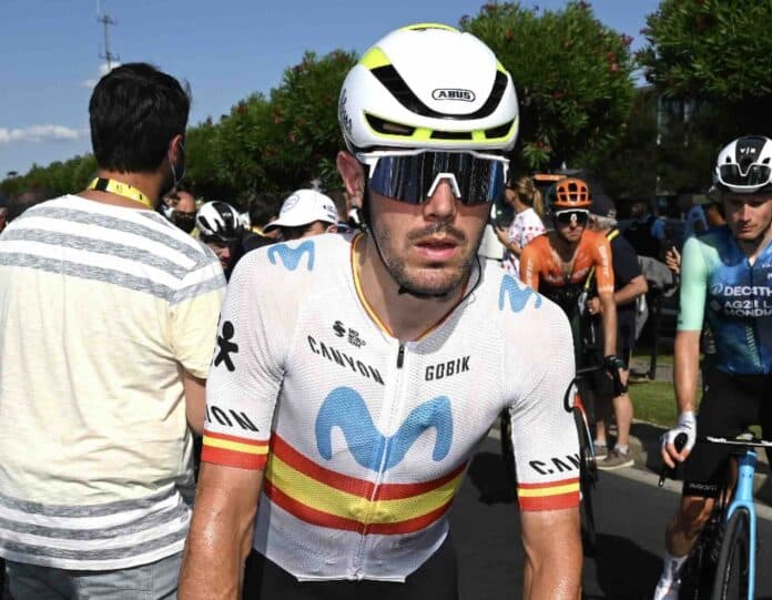 Clasica San Sebastian 2024 la Movistar avec son champion d'Espagne Alex Aranburu