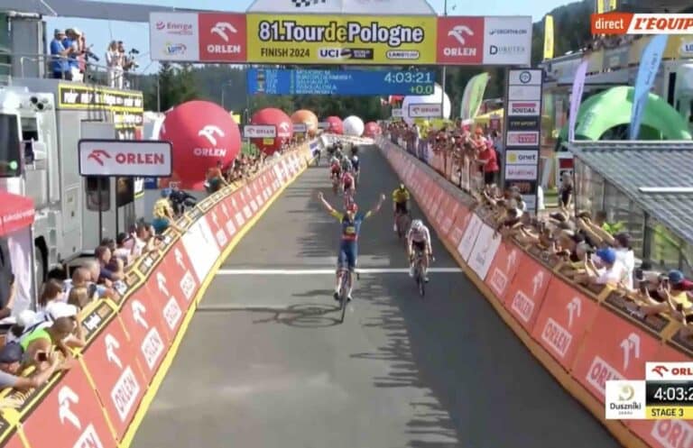 Doublé de Thibau Nys sur la troisième étape du Tour de Pologne. Vingegaard toujours leader