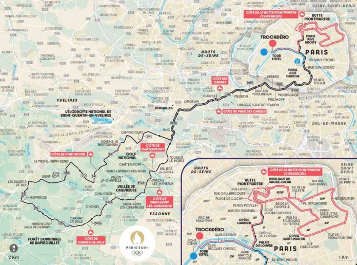 jo paris 2024 le parcours de la course en ligne feminine de cyclisme