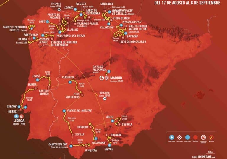 La Vuelta 2024 : Le parcours détaillé et les profils du Tour d’Espagne