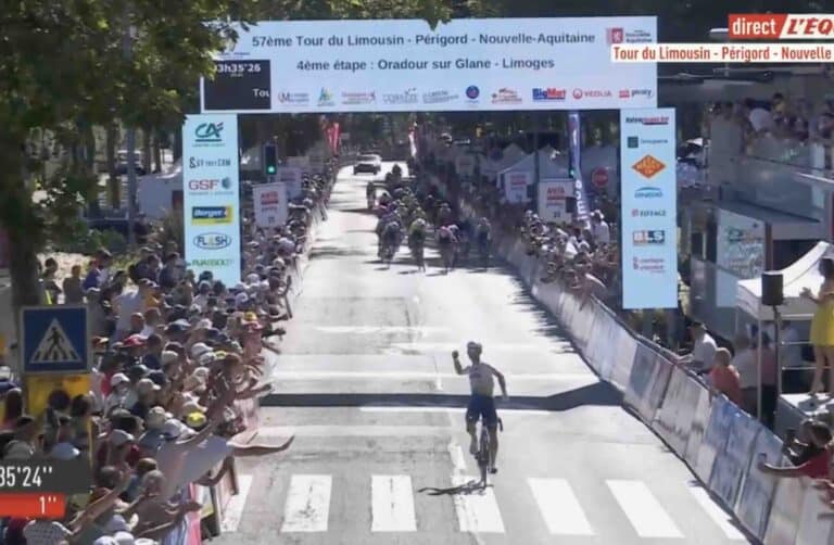 Mathieu Burgaudeau remporte la dernière étape. Alex Baudin s’adjuge le classement final du Tour du Limousin