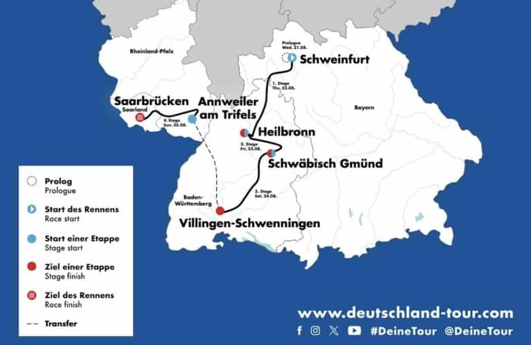 Tour d’Allemagne 2024 : Parcours détaillé