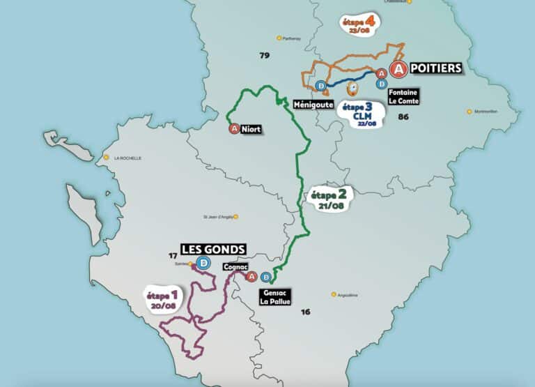 Tour de Poitou Charente 2024 : Parcours détaillé