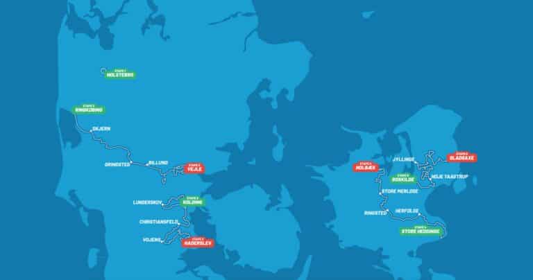 Tour du Danemark 2024. Parcours détaillé